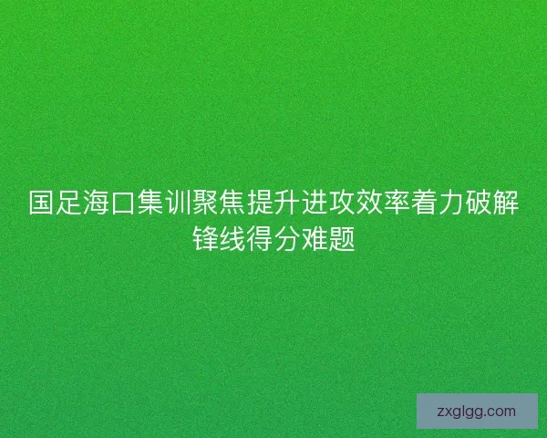 国足海口集训聚焦提升进攻效率着力破解锋线得分难题